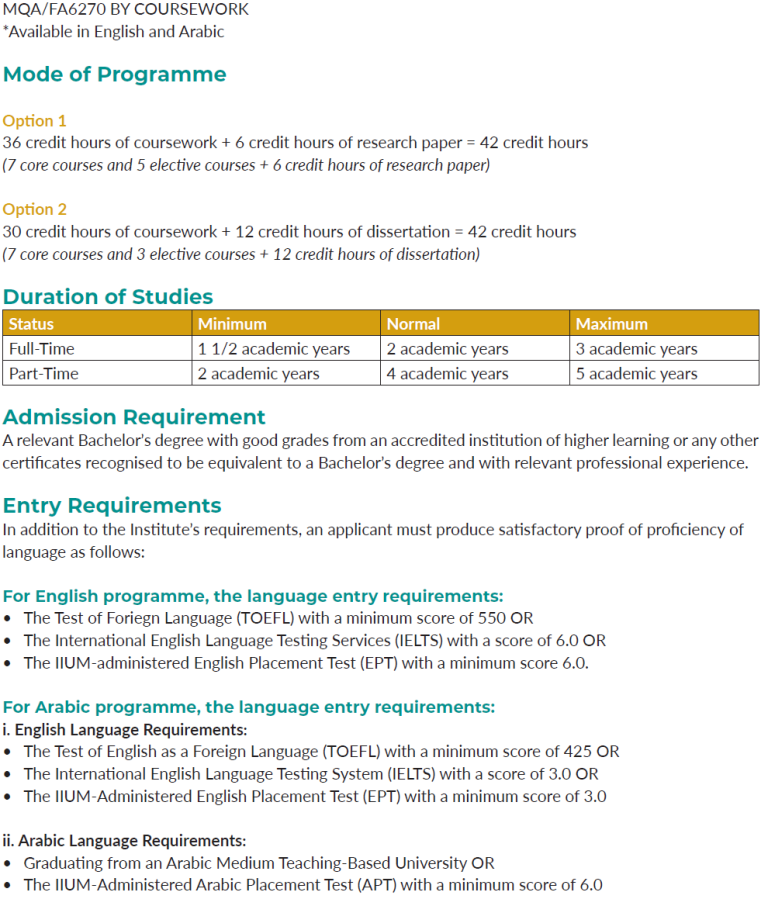 Master of Science in Islamic Banking and Finance – IIUM Institute of ...