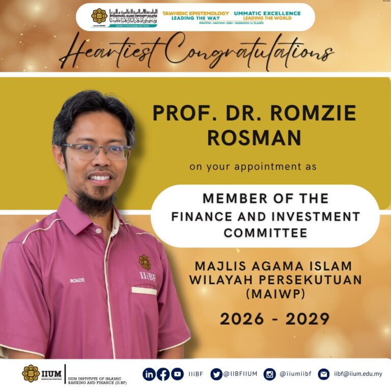 Dr Rabiah Iium IIUM Institute of Islamic Banking and Finance – Premier Global Centre ...