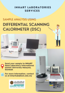 SAMPLE ANALYSIS BY DIFFERENTIAL SCANNING CALORIMETER (DSC)