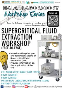 SUPERCRITICAL FLUID EXTRACTION WORKSHOP ( FACE - TO FACE ) 21032023