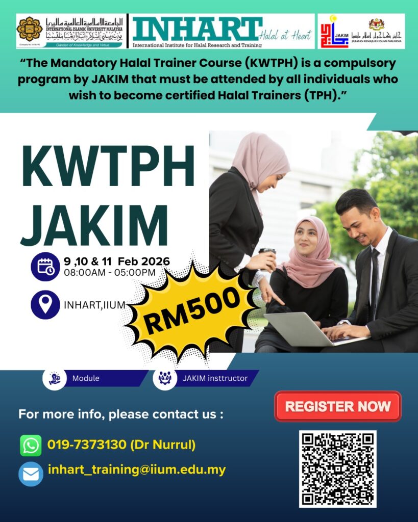 Mandatory Halal Trainer Course (KWTPH) 2026