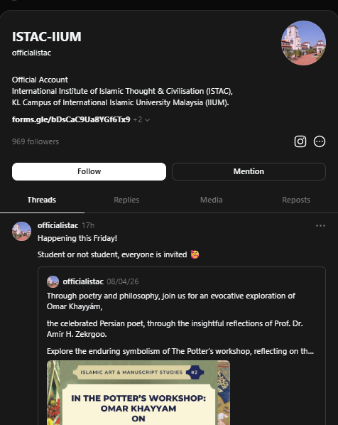 ISTAC-IIUM on Threads